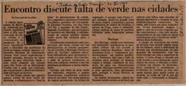 Encontro discute falta de verde nas cidades