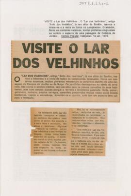 Visite o Lar dos Velhinhos