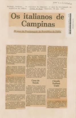 Os italianos de Campinas: 34 anos da Proclamação da República da Itália