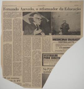 Fernando Azevedo, o formador da Educação.