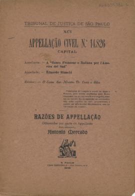 Appellação civel nº 14.826