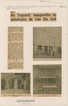 No Taquaral: Inauguradas as instalações do Cine São José
