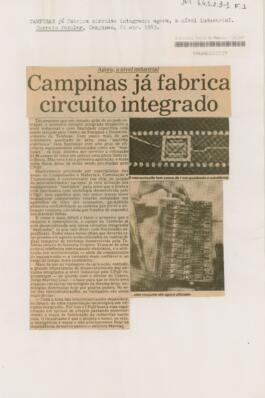 Campinas já fabrica circuito integrado: agora, a nível industrial