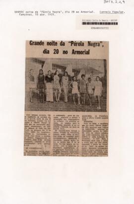 Grande noite da “Pérola Negra”, dia 20 no Armorial