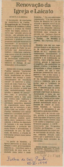 Renovação da Igreja e do Laicato