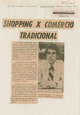 Shopping x Comércio tradicional