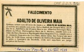 [Obituário de Adalto de Oliveira Maia]