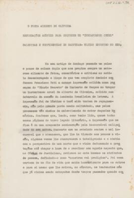 O poeta Alberto de Oliveira