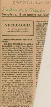 [Nota de falecimento]