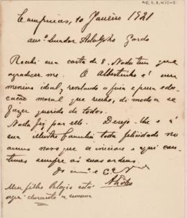 [Carta pessoal]