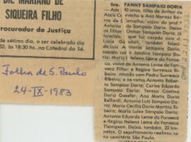 [Nota de falecimento]