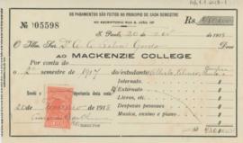 [Coletânea de recibos do Mackenzie College]