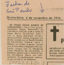[Nota de falecimento]