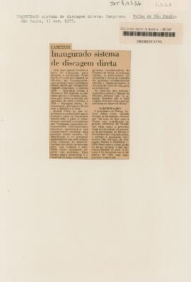 Inaugurado sistema de discagem direta