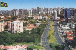 Vista aérea da cidade em destaque [Avenida] José de Souza Campos (Norte-Sul)