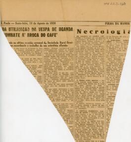 [Obituários de Galdino do Amaral Carvalho e Maria Luiza Arruda]