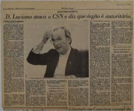 D. Luciano ataca o CSN e diz que órgão é autoritário