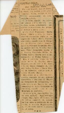 Necrologia - José Francisco Malta
