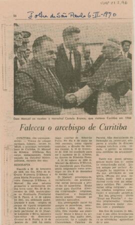 Faleceu o arcebispo de Curitiba