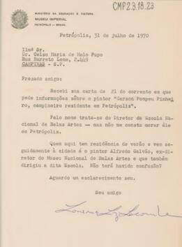 [Carta de pedido de esclarecimento]