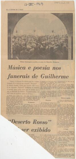 Música e poesia nos funerais de Guilherme